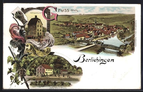 Lithographie berlichingen - lithographie,