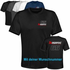 T-Shirt Akrapovic (V) iagrapovic mit Wunschnummer Racing Motorrad Auspuff Biker