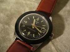 schöne Vintage Stahl Taucheruhr Divers Watch Orion Swiss Tritium 60er Skin Diver