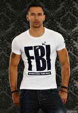 Herren Shirt 'FBI' Gr. M Weiß