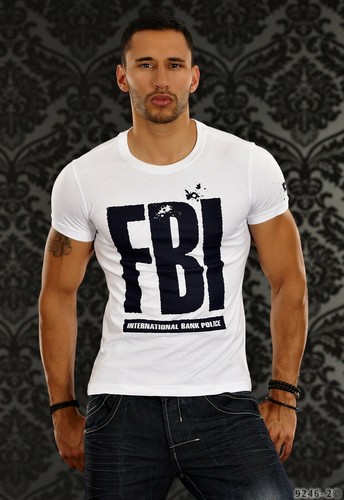 Herren shirt fbi - 'fbi', weiß