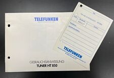 Bedienungsanleitung für Telefunken Tuner HT 850