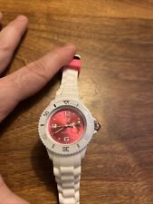 Ice Watch Armbanduhr Damen pink weißes Kautschukarmband
