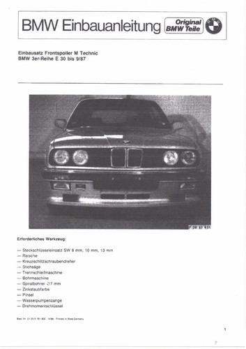 Bmw e30 eba - bmw, paket