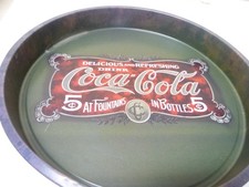 3580.     gebr. Tablett Coca Cola Serviertablett Blech Werbeartikel