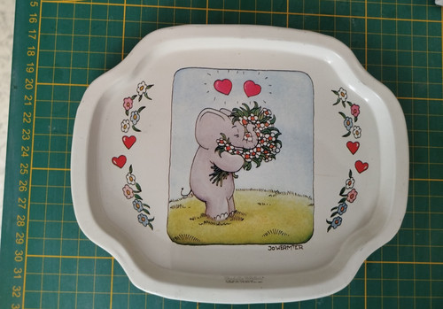 Vintage blechtablett 1985 - vintage,