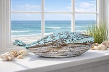 Treibholz Wal 30cm Weiß