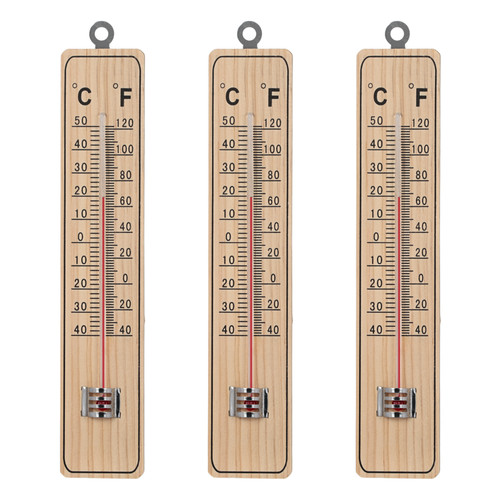 Thermometer 22cm holz - 22cm,