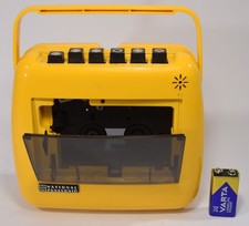 alter NATIONAL PANASONIC KASETTENSPIELER  gelb 70er Space Age vintage tragbar