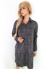 WHIITE Damen Hemdblusenkleid