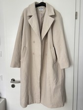 Wintermantel Damen Größe 40 L NA-KD Wollmantel Beige Neuwertig