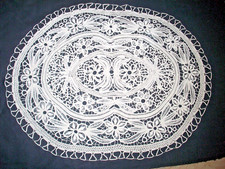 Tischdecke nadelspitze - tischdecke,