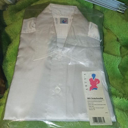 Seiden pyjama hemd langarm - pyjama-hemd,