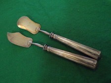 Dekor Augsburger Faden antikes Butter- und Käsebesteck versilbert TOP !