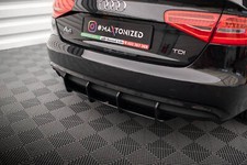 Street Pro Heckschürze Heck Ansatz Diffusor passend für Audi A4 B8 Facelift schw