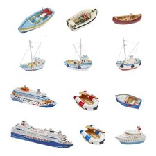 Dekofigur Boot Schiff 5,5-12 cm Tischdeko maritim Urlaub Strand Hobbyfun