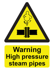 Warnung Hochdruck Dampf Rohre