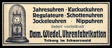 Alte Reklame 1924 Jahresuhren