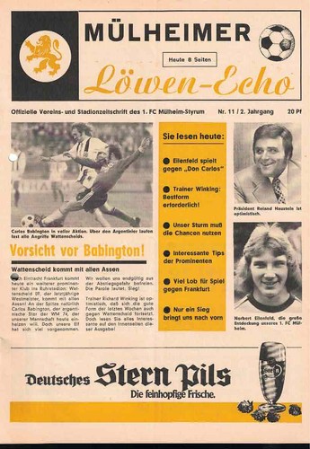 Fussball programmheft 74 - , 74/75