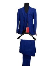 Anzug mit Weste In Blau Gr.46