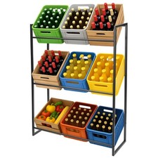 Getränkekistenregal Kastenregal Getränkeregal Kastenständer Stahl 6-9 Kisten