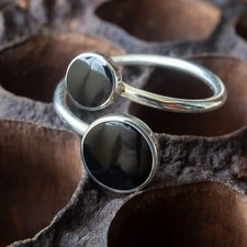 Damen Ring 925 Silber Onyx