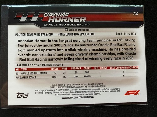 2024 topps paddock pass - paddock,