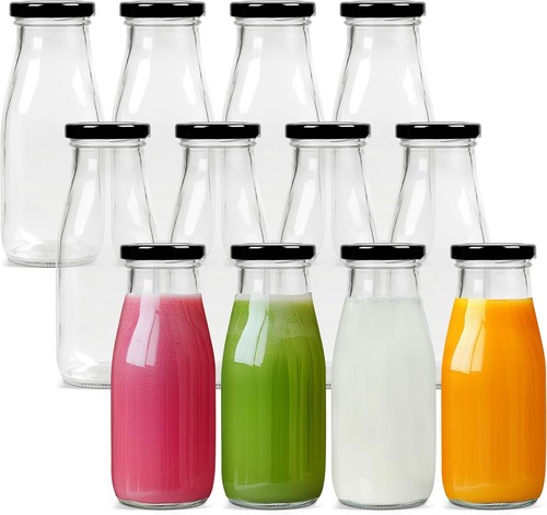 12x glasflaschen 300ml mit - glasflaschen,