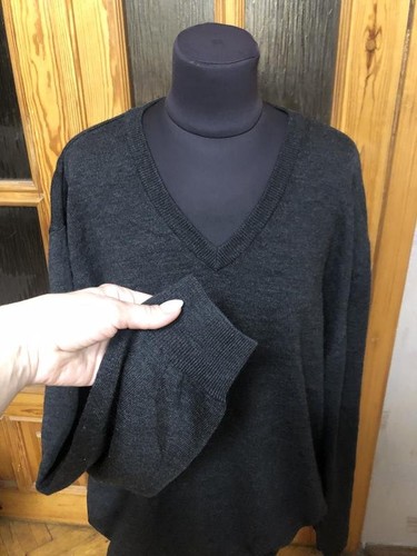 Men brax sweater grey wool - brax,