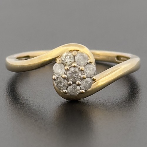 Cluster diamantring kt - 9,