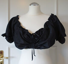 TRACHENMANUFAKTUR MÜNCHEN Dirndl Bluse Trachtenbluse SCHWARZ sexy 42 UNGETRAGEN