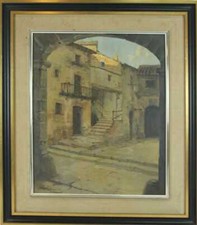 RURAL LANDSCAPE. OIL ON