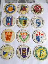 12 versch.Bierdeckel, Fußball Vereine DDR,  Bierfilz, Konvolut, Sammlung, 