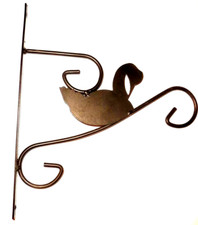 2er Set Wandhalter Wandhaken Blumenampelhalter Trensenhalter Schwan&Blatt Metall