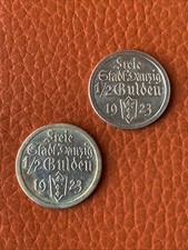 2 Stück - 1/2 Gulden Freie
