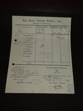 Alte Rechnung  Bayer. Notariat