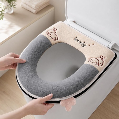 Plüsch toilettensitzbezug - plüsch,