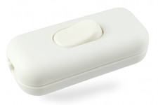 Schnur-Zwischenschalter Weiß, 3-polig(2), 6 A, Paßt für LED, Mit Zugentlastungen