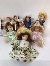 10xStk. Kleine Porzellan Puppen Sammelpuppen Vintage-Heimdekor, zur Dekoration, 