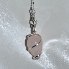 Spiral Pendel mit ROSENQUARZ