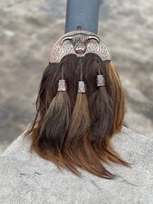 Scottish Antique 100% Original Long Bull Hair Kilt Sporran With Chain & Belt