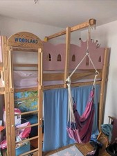 Woodland Hochbett Vollholz Kiefer unbehandelt