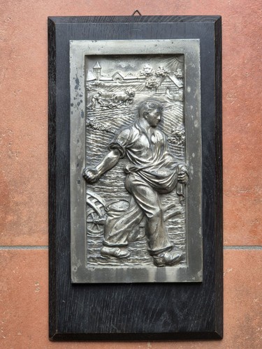 Wandbild relief bauer beim - wandbild,