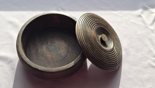 Deko schale mit deckel - schale,