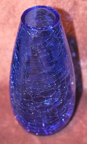 Mid century crackle glas vase - crackle,