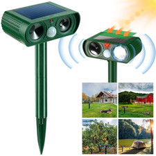 1-4x Solar Tiervertreiber Ultraschall Abwehr Marder Katzen-Hunde Abwehr Schreck