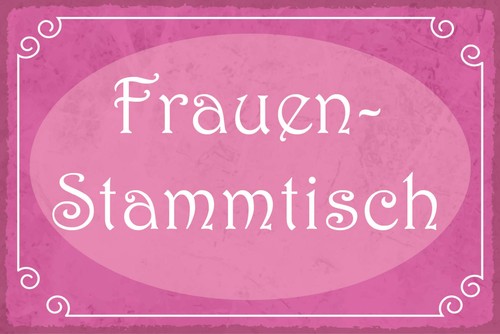Blechschild 18x12 frauen - 18x12,