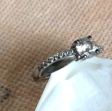 Silberring, 925, mit Swarovski