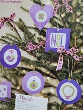 Stickvorlagen Kreuzstich 7 Muster Noel Kugel Stern und andere  Weihnachten