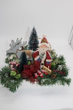 Adventsgesteck Landschaft Nikolaus Rentier formano Tannenbäume rot Weihnachten